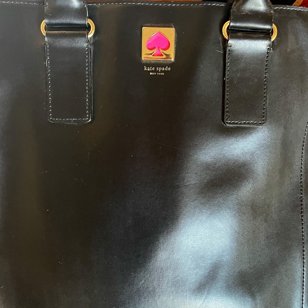 Kate Spade Black Leather Tote Bag